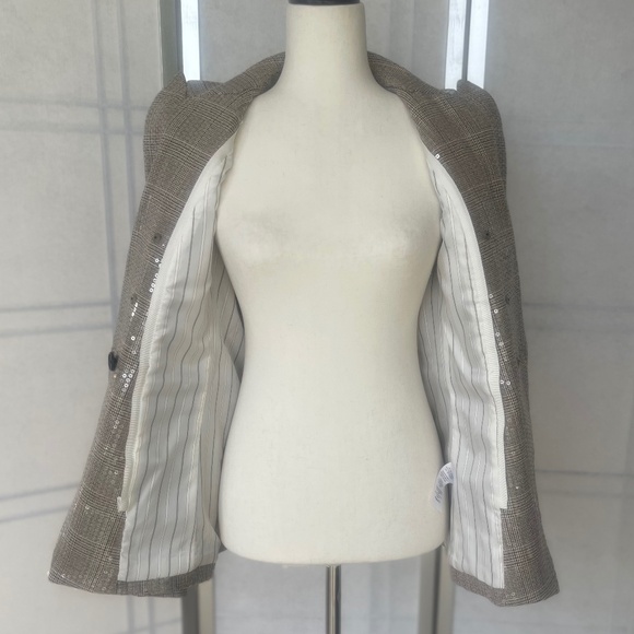 Veronica Beard Plaid Sequined Miller sz 4 - Picture 7 of 13